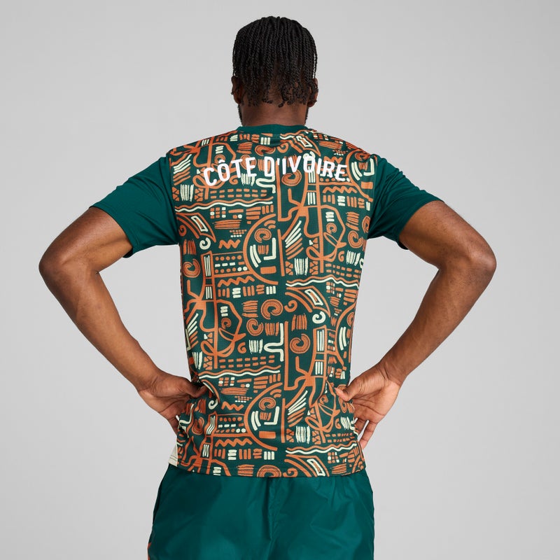 PUMA Côte d'Ivoire 2025 Pre-match Mens Green Jersey Top - Image 4